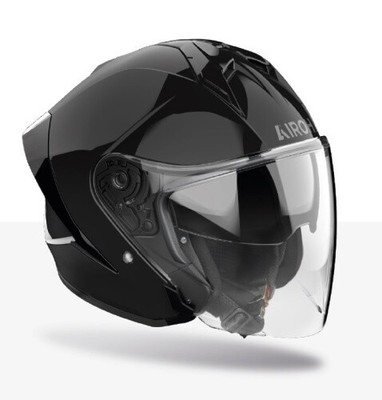 Openfacehelm Schutzhelm Crosshelm Motorradhelm Quadhelm AIROH H21 Color Schwarz