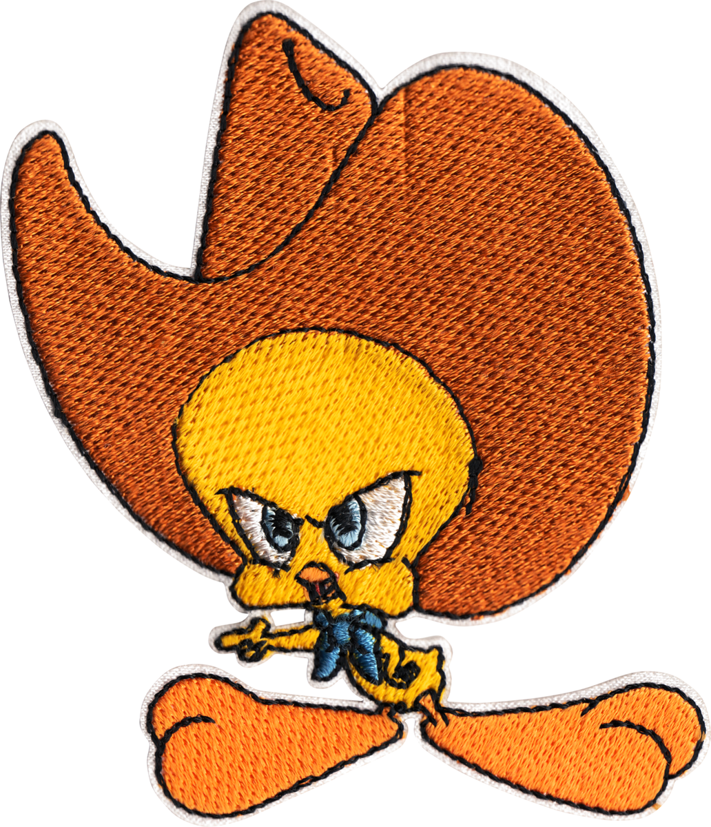 Patch - Tweety Bird In Cowboy Hat Pointing Looney Tunes Character