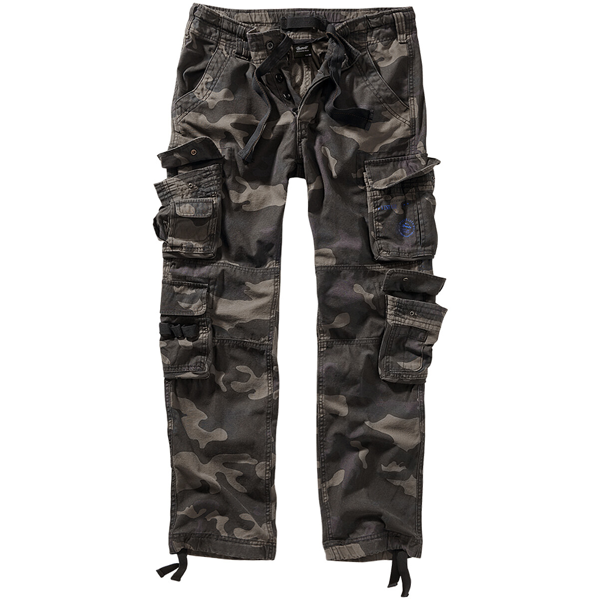 Brandit Pure Slim Fit Trousers Mens Casual Trekking Army Cargos Pants Dark  Camo