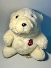 Vintage Whataburger Always Coca-Cola Stuffed Plush Polar Bear 1993 8” Mini