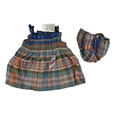 Polo Ralph Lauren Baby Girl's 2-Piece Linen Cotton Plaid Dress - Multicolor -