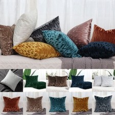 US New Plush Crushed Velvet Cushion Cover Soft Throw Pillow Case Sofa Home Decor