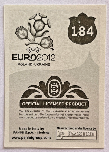 2012 UEFA EURO Poland-Ukraine Panini Sticker #184 IBRAHIM AFELLAY NETHERLANDS - 第 2/2 張圖片