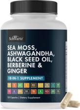 Sea Moss,Black Seed Oil, Ashwagandha,Turmeric,Ginger 16 in 1 Multivitamin