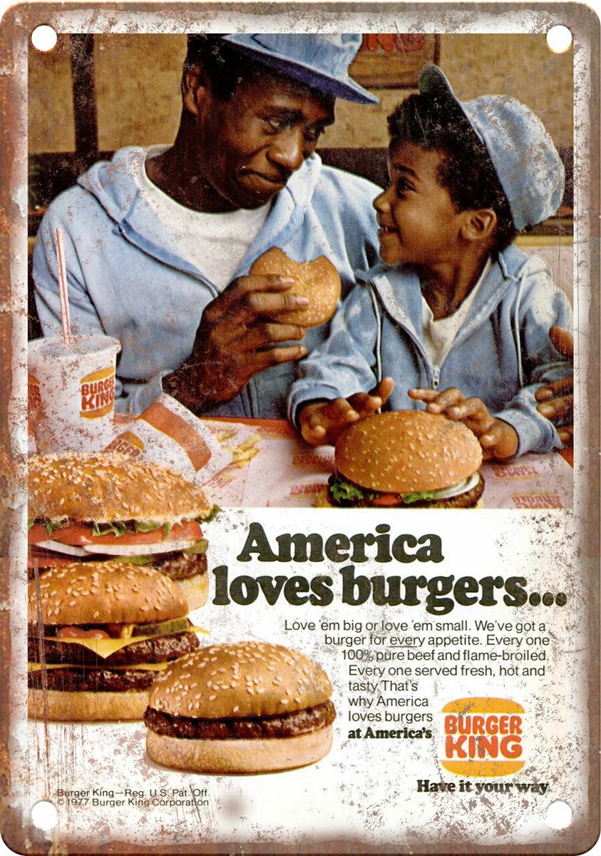 Burger King&2 看板 Burger King Hamburger Vintage Ad 12