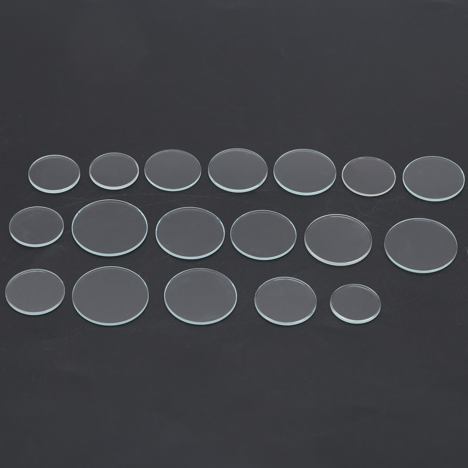 18Pcs Watch Glass Flat Crystal Lens Set For Watches Accessories 16-24.5mm YSE