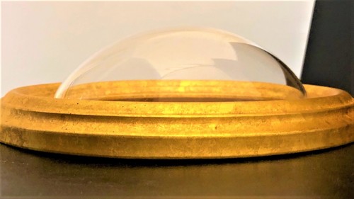 LAST ONE! OVAL Shadow wood frame stained Gold w/thick acrylic dome 8.5X6.5"#B - Picture 3 of 6