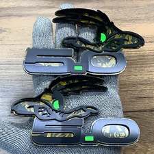Coyote Badges Emblem  Forged Gold Edition Lime Green Eye  for 5.0 Fender Angry