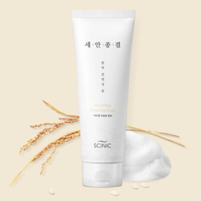 SCINIC Rice Whip Cleansing Foam 220ml Moisturizing Foam Cleanser deep nourish