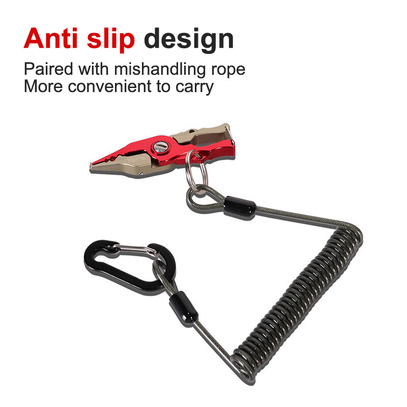 Fishing Rope Anti-lost Spiral Spring Lure Pliers Lanyard Wire Spring ...