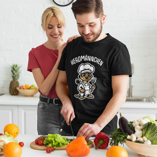 HERDMÄNNCHEN Erdmännchen Essen Kochen Cartoon Spaß Spruch Lustig Comedy T-Shirt - Bild 5 von 10