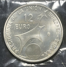 ESPAÑA MONEDA 12 EUROS 2002 - PRESIDENCIA DE LA UNIÓN EUROPEA. ESPAÑA
