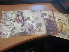 5X SHEETS NOSTALGIC/VINTAGE FOR SCRAPBOOKING/JOURNALS  +/- 13X9 CM (VIN900)