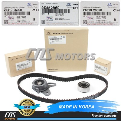 #ad ⭐GENUINE⭐ Engine Timing Belt Kit for 1996 2011 Hyundai Accent Kia Rio 2431226050 $73.59
