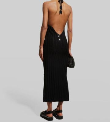 Ganni Womens Black High Twist Lace-Knit Open Back Midi Halter Dress Size XL for sale online | eBay Ganni Womens Black High Twist Lace-Knit Open Back Midi Halter Dress Size XL for sale online | eBay