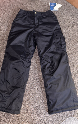 White Sierra Girls Cruiser Insulated Snow pants Ski Black Youth Small S New 