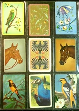9 Vintage Swap Playing Cards - Horse-Bird-Eagle-Parakeet-Owls by Judy Hagstrom