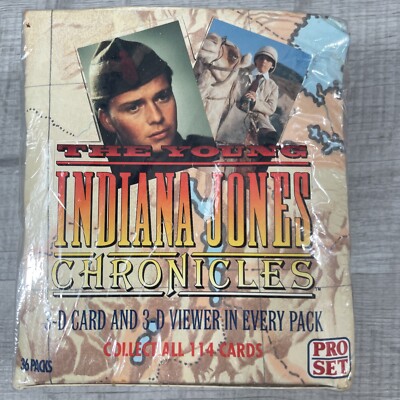 Young Indiana Jones Chronicles 3D Card & Viewer 1992 36 Packs Sealed Box Pro Set