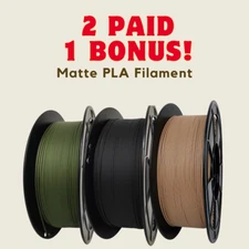 3 Count 1KG Matte PLA Filament 1.75mm,PLA Matte PLA 3d Printer Filament Wood PLA