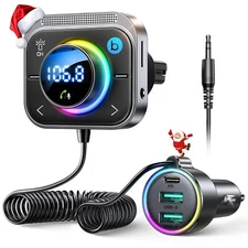 66w Bluetooth 5.4 Car Adapter Aux With 3 Charging Portspd 30w & 2 * 18w‘air Ve