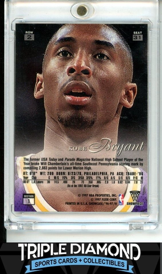 199697 Flair Showcase Kobe Bryant Rookie RC LA Lakers E318 eBay
