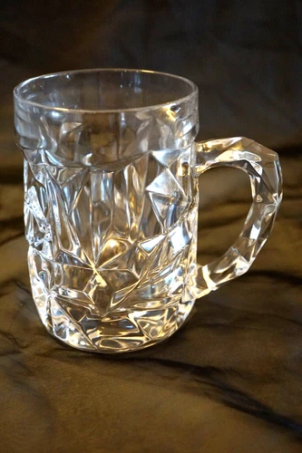 TIFFANY& CO ROCK CRYSTAL 5" BEER MUG WATER MUG  16oz