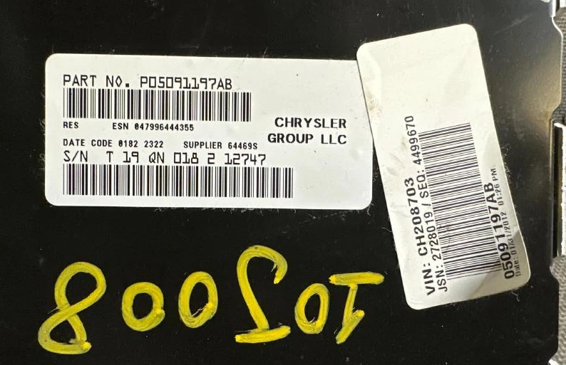 2012-2017 Jeep Patriot AM-FM-CD-MP3 Player Satellite Radio Receiver ID RES - Image 3 of 3