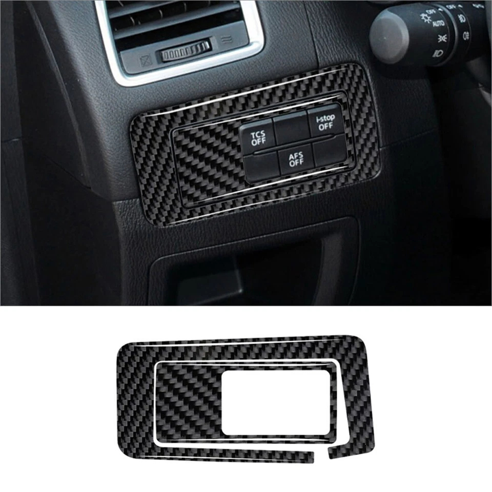 Juego de 49 piezas de cubierta interior completo de fibra de carbono para Mazda CX-5 2013-2015 Foto 4 de 4