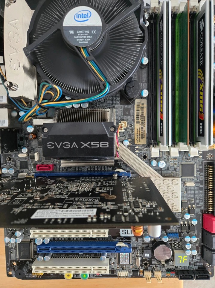 EVGA X58 SLI ATX Motherboard+Core i7 920+3GB DDR3 - Working/Read condition - Image 3 of 4