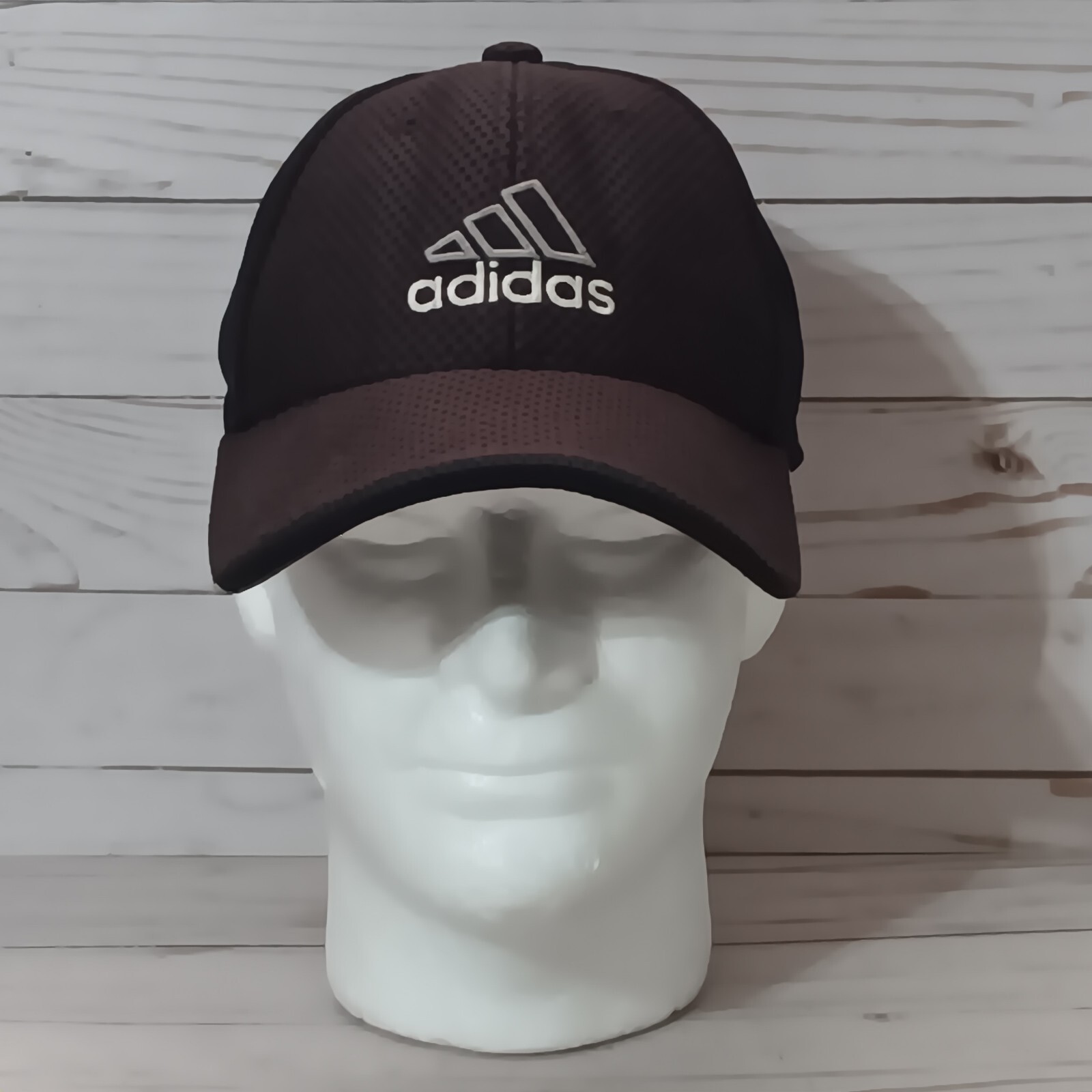 Adidas Baseball Hat Cap Hook&loop Embroidered Bla… - image 2