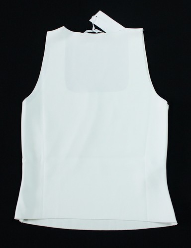 Mango Women's Sleeveless Mag Square Neck Solid Tank Top AC2 White Small NWT - Picture 3 of 3