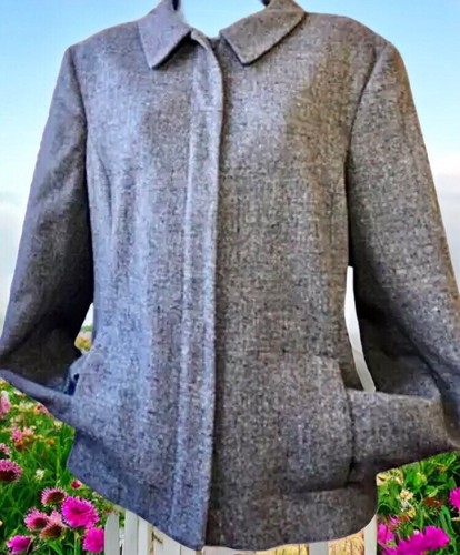 Ann Freedburg USA Full Zip Tweed Wolle Sakko Blazer gefüttert Vintage Damen 14 - Bild 8 von 12
