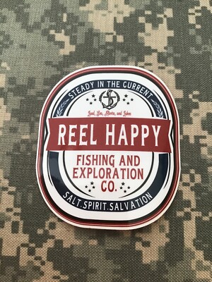 Reel Happy Fishing And Exploration Co Steady In The Current Decal 1-1