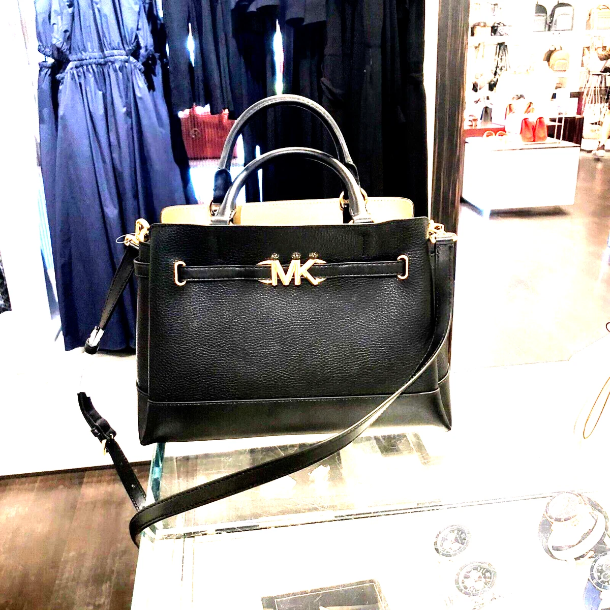 Michael kors red and black purse sales