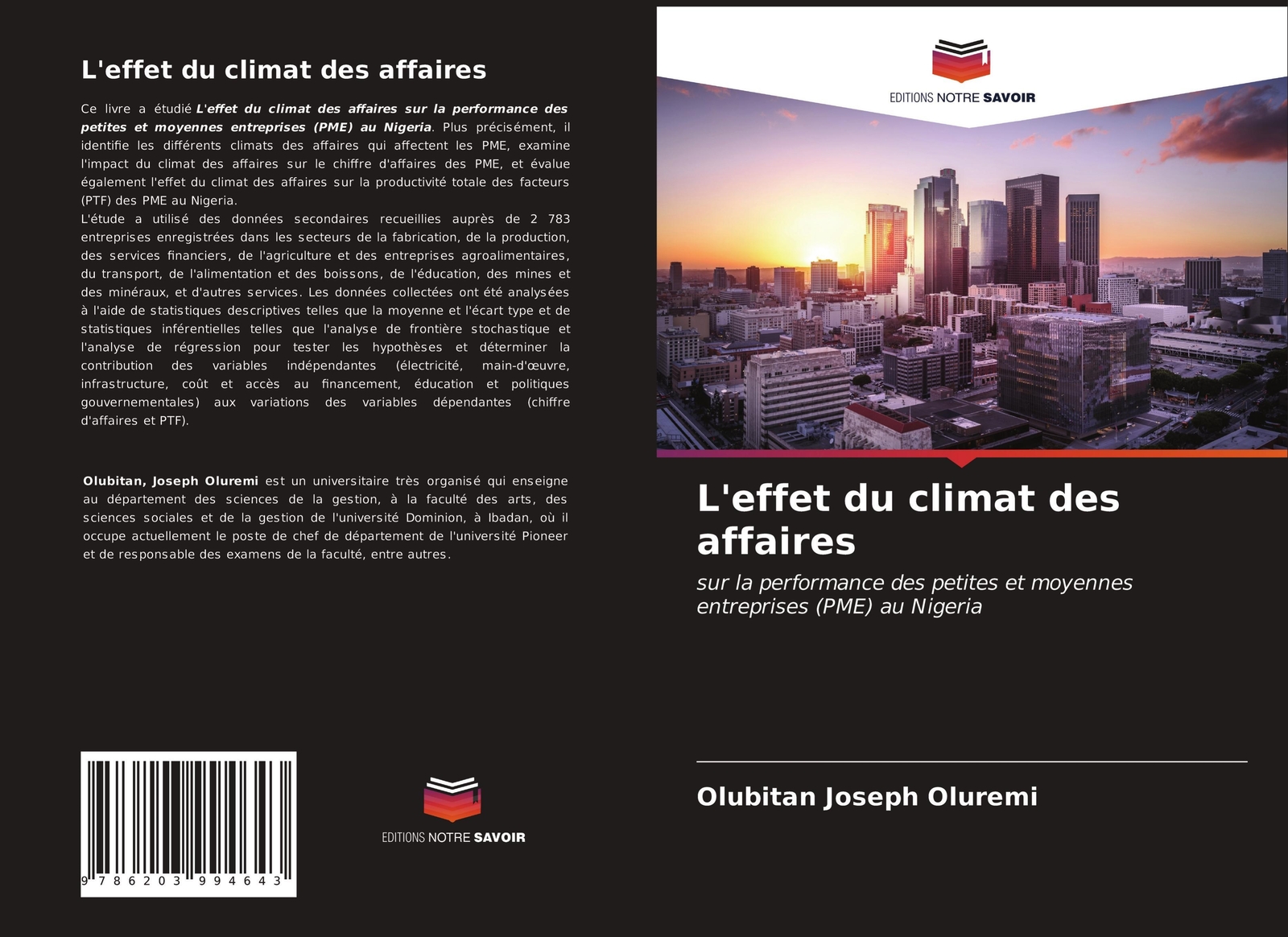 Thumbnail - Olubitan Joseph Oluremi | L'effet Du Climat Des Affaires | Taschenbuch