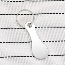 Cart Shopping Token Keychain - Metal Coin Holder for Grocery Trolleys