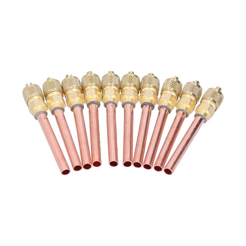 Hvac Service Valve 10Pcs 1/4SAE HVAC Filling Access Valves Conditioner GD AC - Picture 2 of 24