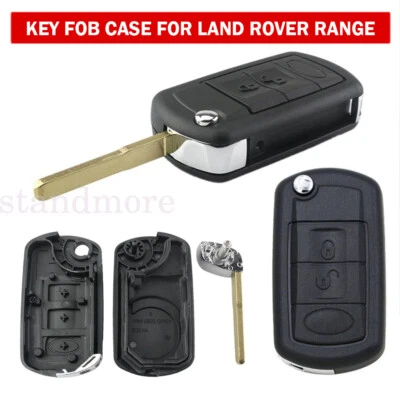 3 Button Remote Flip Key Shell Case Fob For Land Rover Discovery 3 Range Rover