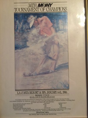 La Costa Resort and Spa  - Carlsbad Ca  - 1986 Mony Tour - Matted and Framed !