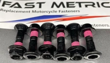 Black Rear Sprocket Bolts & Nuts for Kawasaki KX/KDX/KLX replaces OEM 92150-1978