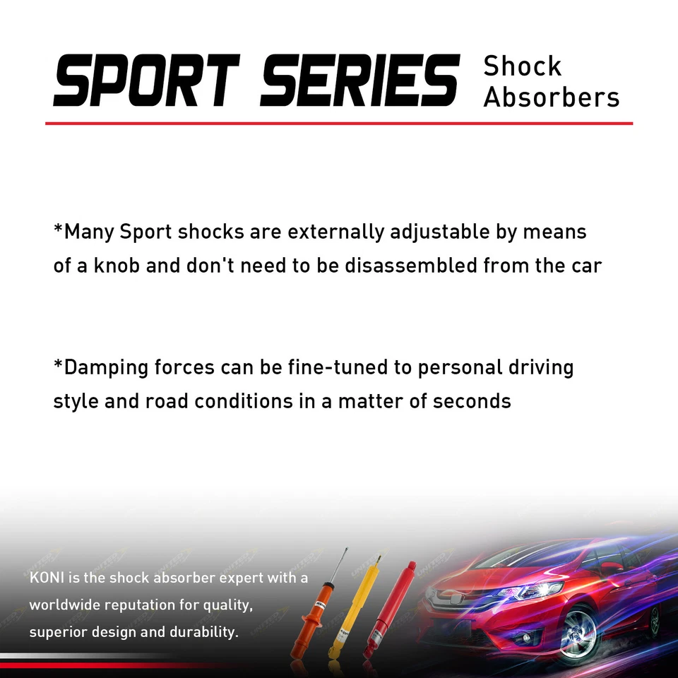 2 Rear KONI Sport Adjustable Shock Absorbers for Skoda Octavia 2 2005-2012 - image 2 of 2