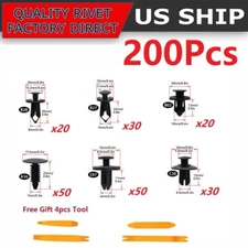 200Pcs For Nissan Bumper Clips Retainer Auto Car Rivets Fastener Fender Push