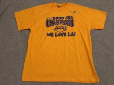 Vintage 2000 LOS ANGELES LAKERS Shirt NBA Finals Champion Kobe Shaq Large