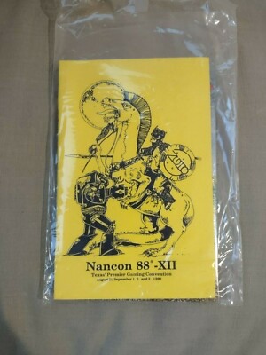 Texas Gaming Convention 1990 Schedule Nancon 88 D&D Star Wars Warhammer