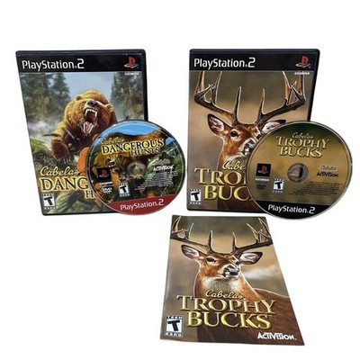 Cabela's Dangerous Hunts 2009 & Trophy Bucks PlayStation 2 PS2 Activision Tested