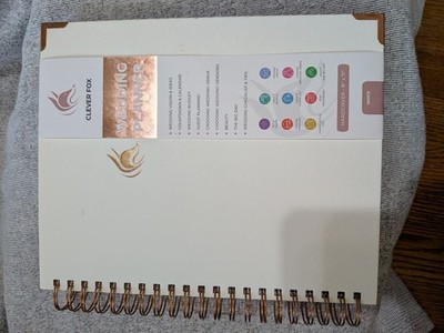 Clever Fox Wedding Planner Modern White Organizer w/ Tabs, Budget, Guest List