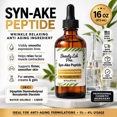 Syn-Ake Peptide 16 oz Wrinkle Relaxing Anti Aging Cosmetic Ingredient