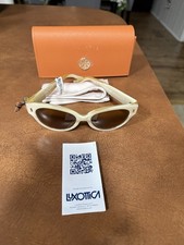 Tory Burch Sunglasses Ivory Gold Logo TY 7168U 1890/73 with Case