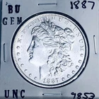 1887 BU GEM MORGAN SILVER DOLLAR UNC MS+++ U.S. MINT RARE COIN 9853
