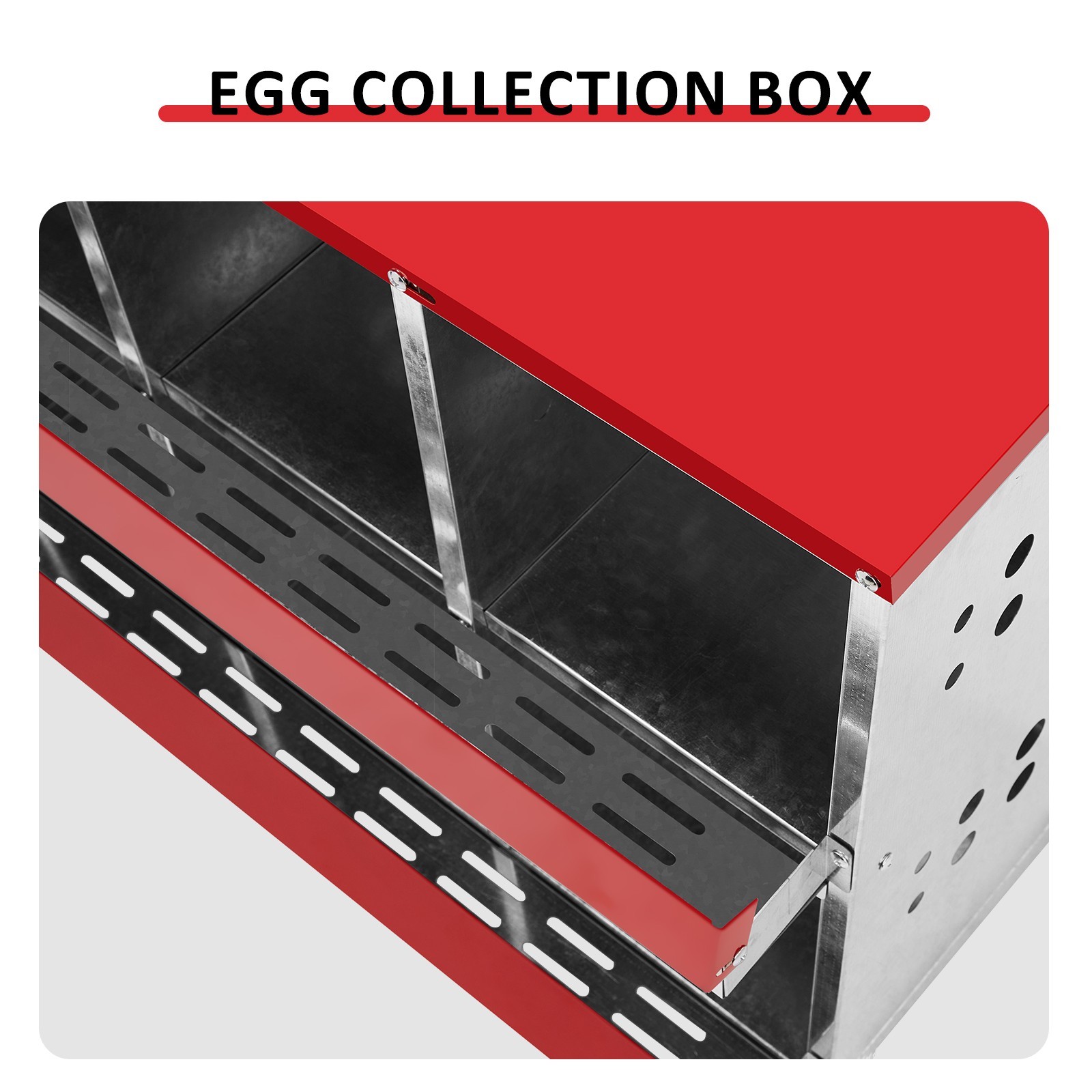 8 Compartments Chicken Nesting Box for Laying Eggs Roll Away Chicken Laying Hens